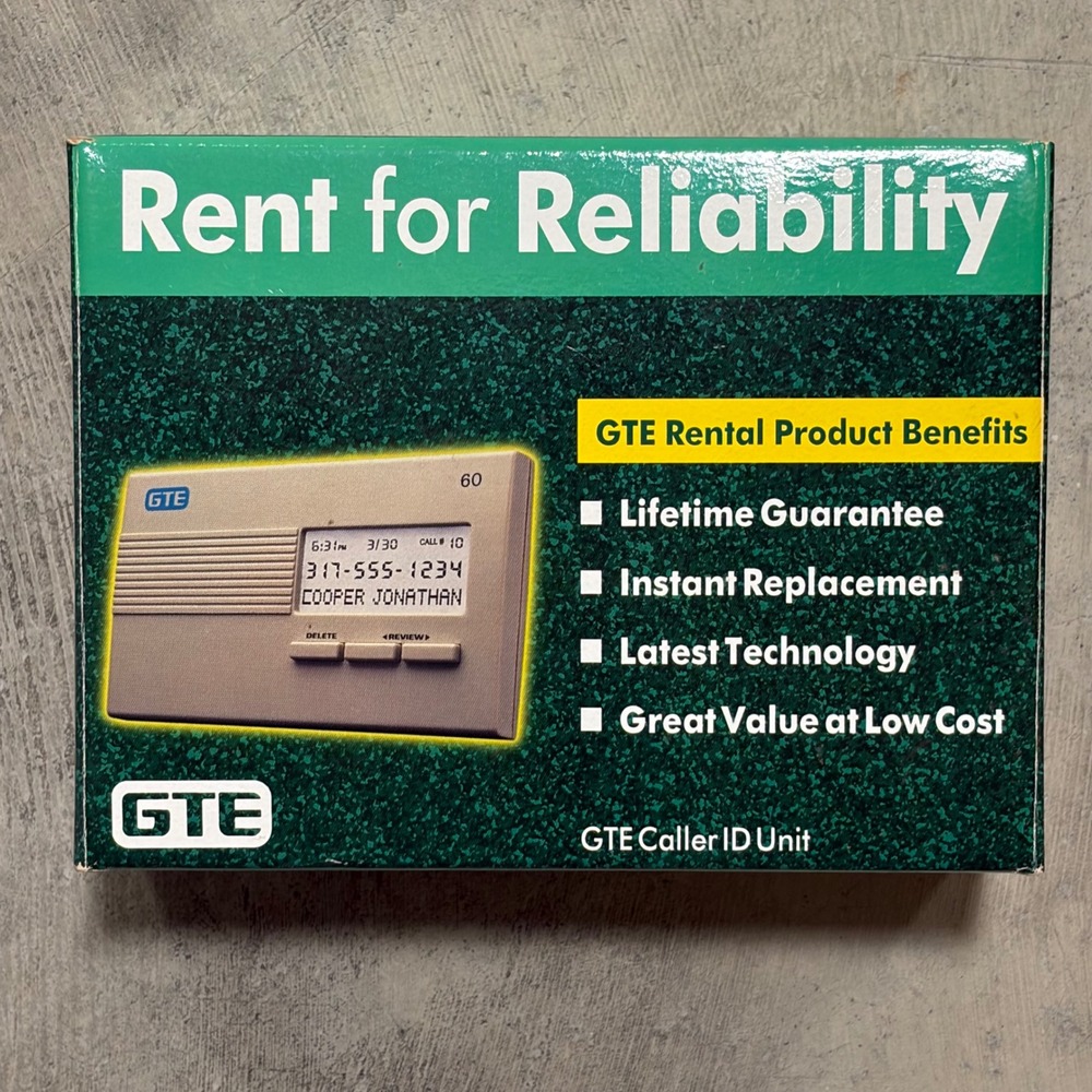 Vintage GTE Caller ID Unit 90-10619-00-A Standalone Display Boxed Retro Tech